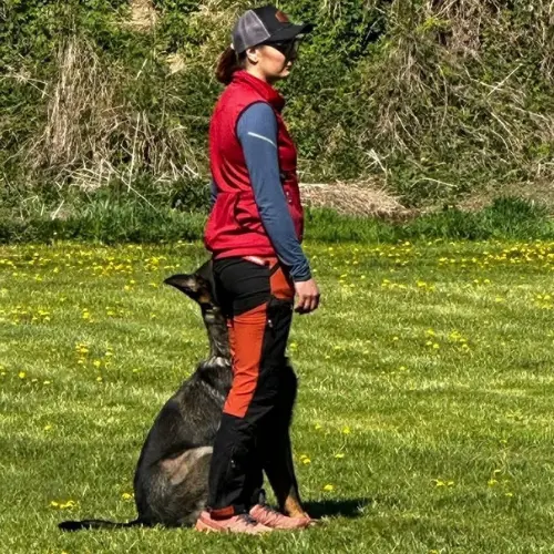 Eva Šajgalíková s Foxom pri výcviku