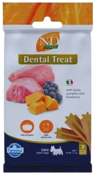 Pamlsok Farmina ND Pumpkin Dog Lamb Blueb Adult Mini 60g