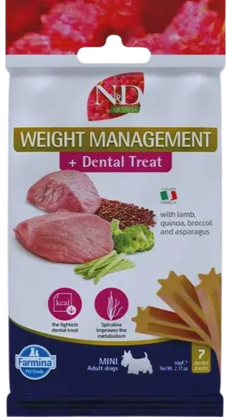 Pamlsok Farmina Quinoa Dog Weight Man Lamb Adult Mini 60g