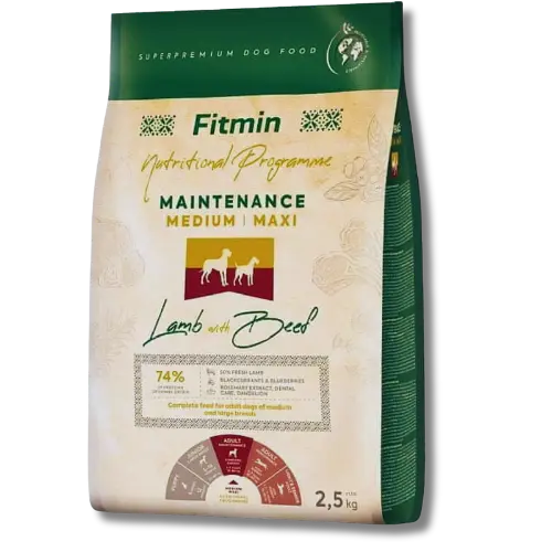 Fitmin dog medium maxi maintenance lamb-beef - 2,5 kg 