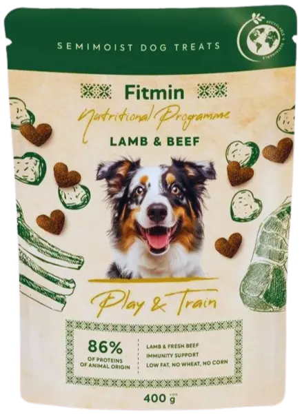 Fitmin dog NP Play and Train 400g Lamb Beef