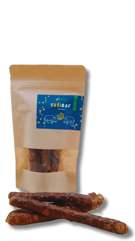 Sušibaf- diviak klobásky - 100g