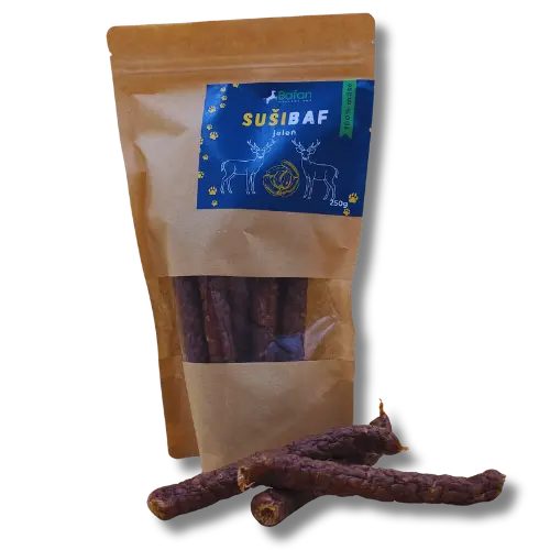 Sušibaf -jeleň klobásky - 250g