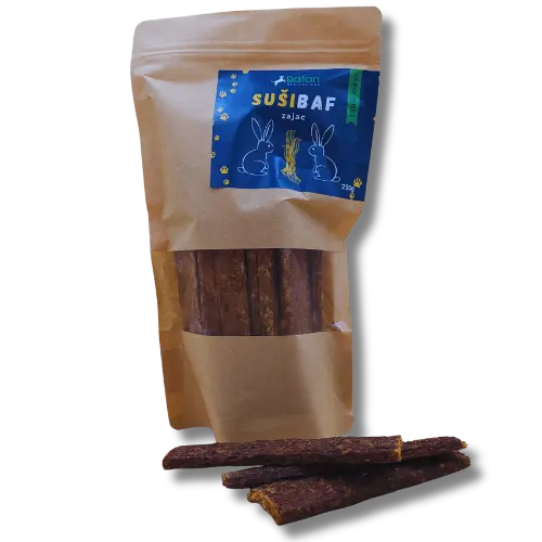 Sušibaf-zajac prúžky - 250g