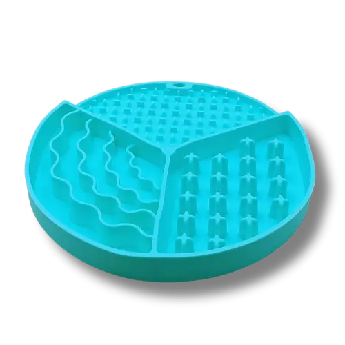 Silikónová spomalovacia lízacia podložka pre psov - 20x20cm - Zelená