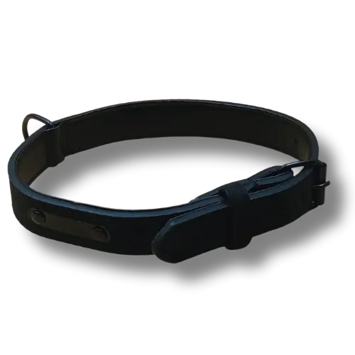 Elegantný obojok z PU kože – 58×2,5 cm - Čierny