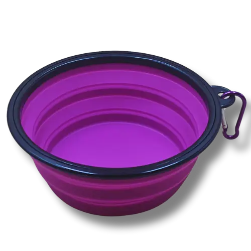Skladacia miska pre psa - 650ml - Fialová