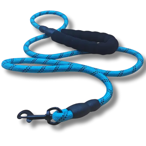 Vodítko s pohodlnou rukoväťou - 1cm x 150cm - Nylon - Svetlomodré