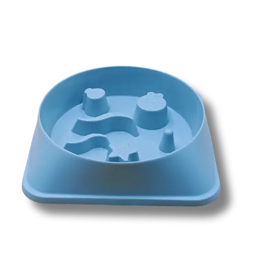 Spomalovacia miska pre psov so vzorom – 19,5 cm - Šedá