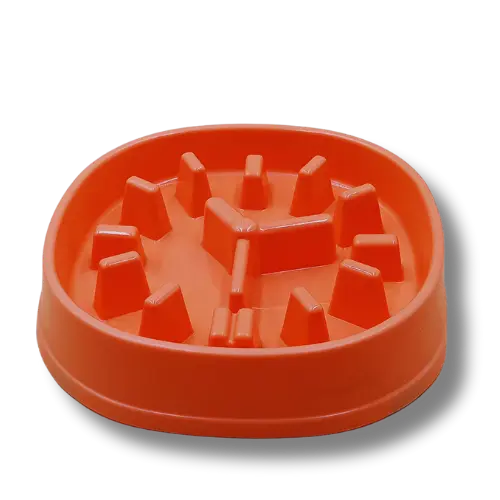 Spomalovacia miska pre psov Hodiny – 21 cm - Oranžová