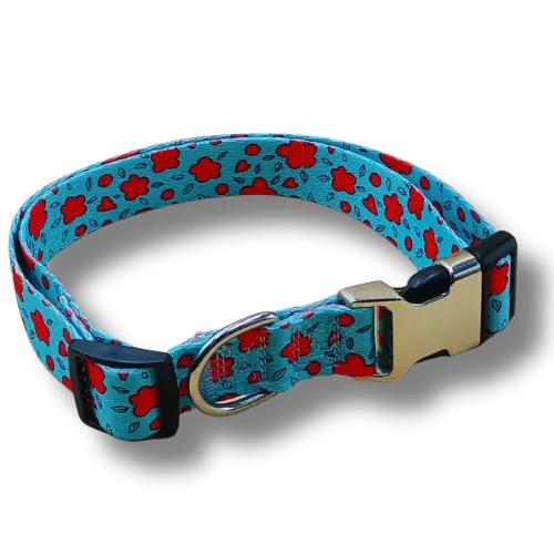 Nastaviteľný obojok pre psov – M - 2x32-50cm - Kred 