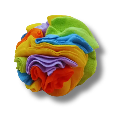 Hračka pre psa interaktívna - Plyš - Čuchacia lopta - Modrá/Zelená/Ružová - 10 cm Priemer