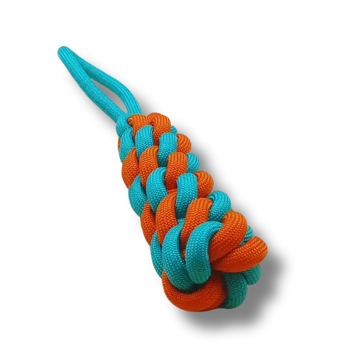 Hračka pre psa veľká - Lano - Pendrek - Modrá/Oranžová - 30 cm Dĺžka