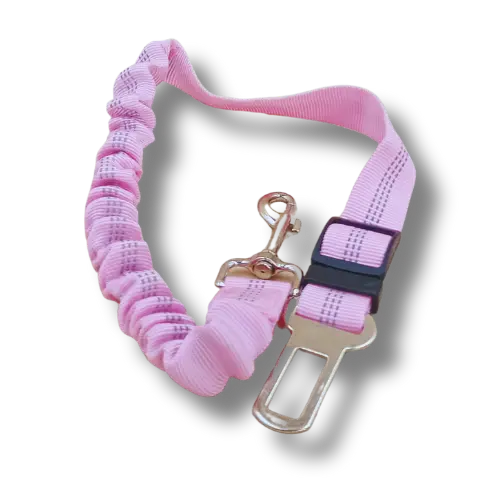 Elastický pás do auta pre psa - 2.5x53-75cm - Nylon - Ružový