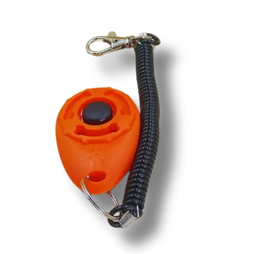 Tréningový klikr pre psa - 6.5cm - Oranžový