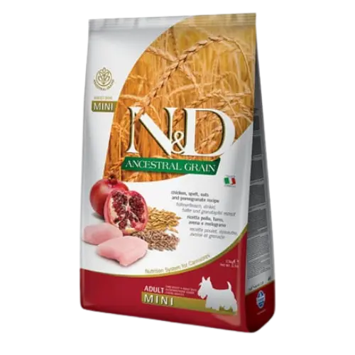 Farmina N&D dog AG adult mini, chicken, spelt, oats & pomegranate 7 kg
