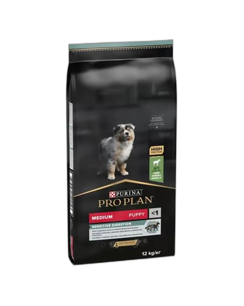 ProPlan MO Dog Puppy Medium Sensitive Digestion jahňa 12 kg