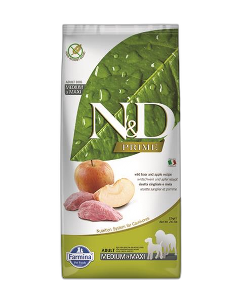 Farmina N&D dog PRIME (GF) adult medium & maxi, boar & apple 12 kg