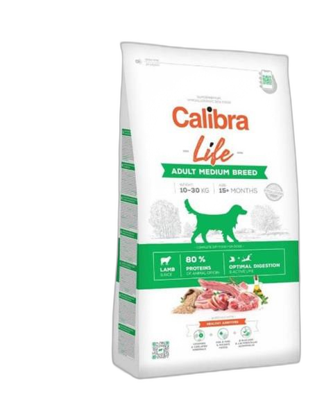 Calibra Dog Life Adult Medium Breed Lamb 12 kg