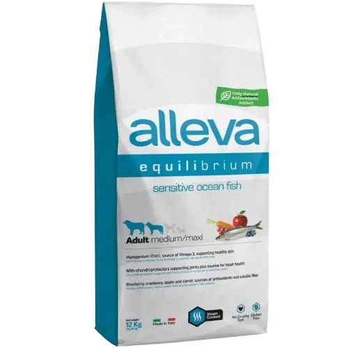 Alleva SP EQUILIBRIUM dog adult sensitive medium & maxi ocean fish 12 kg