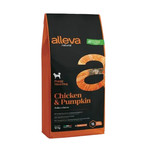Alleva NATURAL dog puppy maxi chicken & pumpkin 12 kg