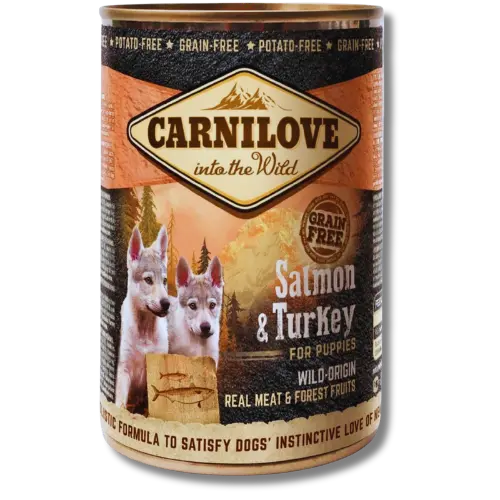 Carnilove Can Dog Wild Meat Salmon & Turkey for Puppies 400 g