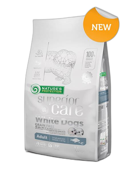 Natures P Superior care white dog GF adult white fish small&mini 10 kg