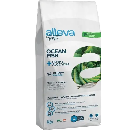 Alleva HOLISTIC dog puppy & junior  maxi fish 12 kg