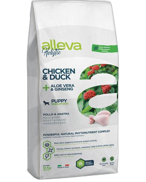 Alleva HOLISTIC dog puppy & junior medium chicken 12 kg