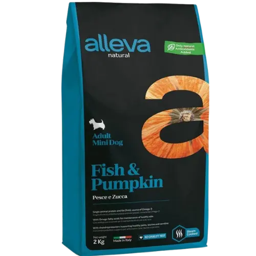 Alleva NATURAL dog adult mini fish & pumpkin 12 kg