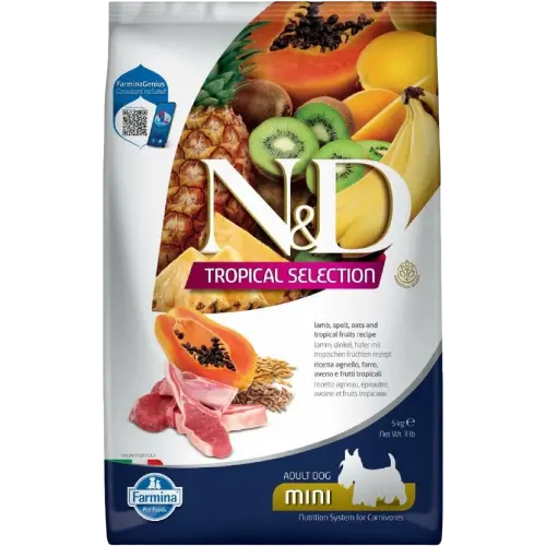 Farmina N&D dog TROPICAL SELECTION (AG) adult mini, lamb 5 kg