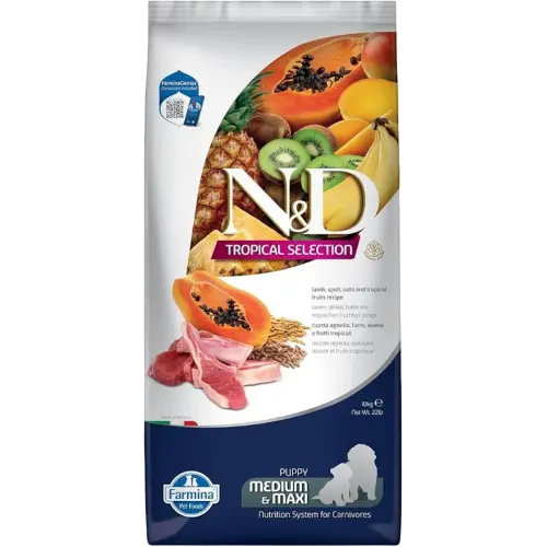Farmina N&D dog TROPICAL SELECTION (AG) puppy medium & maxi, lamb 10 kg