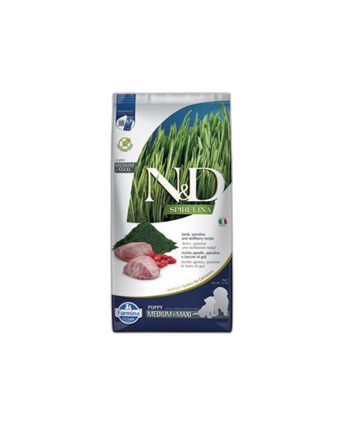 Farmina N&D dog SPIRULINA (GF) puppy medium & maxi, lamb 7 kg