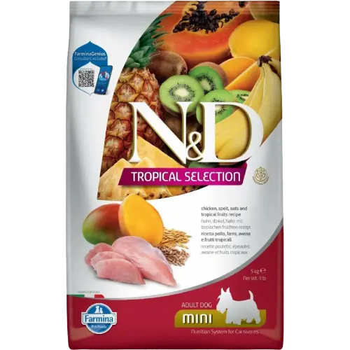 Farmina N&D dog TROPICAL SELECTION (AG) adult mini, chicken 5 kg