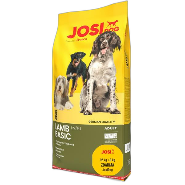 JosiDog Dog Lamb Basic 12+3  kg