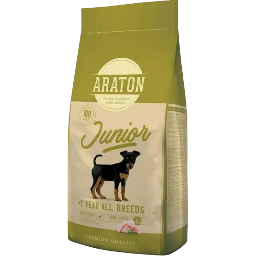 ARATON dog junior all breed poultry 15+1 kg