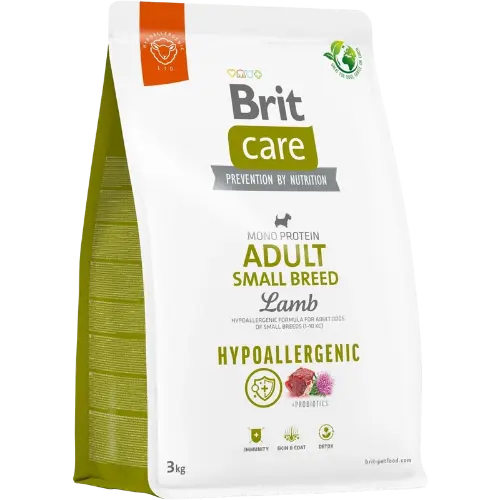 Brit Care Dog Hypoallergenic Adult Small Breed Lamb 3 kg