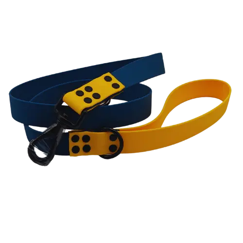 Mestské vodítko - vodeodolné - 127 cm - Modrá/Žltá/Čierna