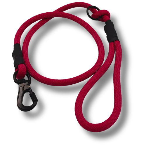 Lanové vodítko krátke - 10mm/130cm - Červené