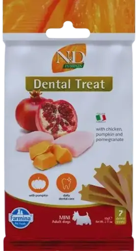 Pamlsok Farmina ND Pumpkin Dog Chicken Pomegranate Adult Mini 60g