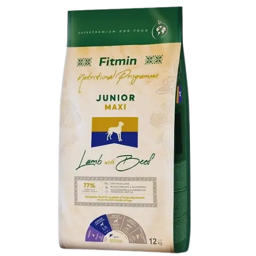 Fitmin dog maxi junior lamb-beef  - 12kg