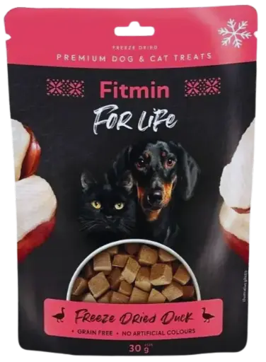 Fitmin For Life lyofilizovaná kačica 30 g – pochúťka pre psa a mačku