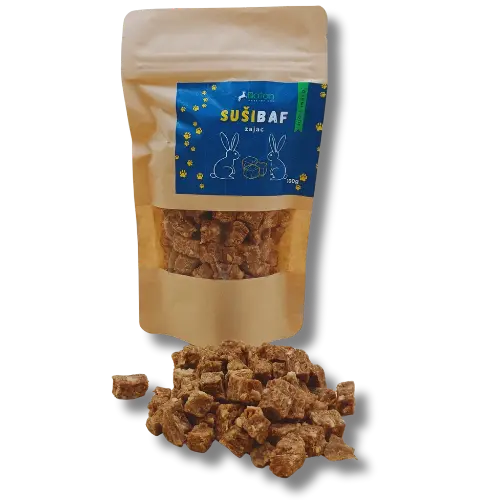 Sušibaf-zajac kocky - 100g