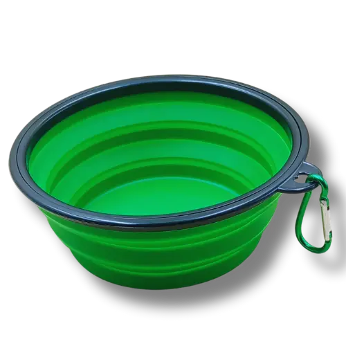 Skladacia miska pre psa - 650ml - Zelená