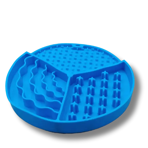 Silikónová spomalovacia lízacia podložka pre psov - 20x20cm - Modrá