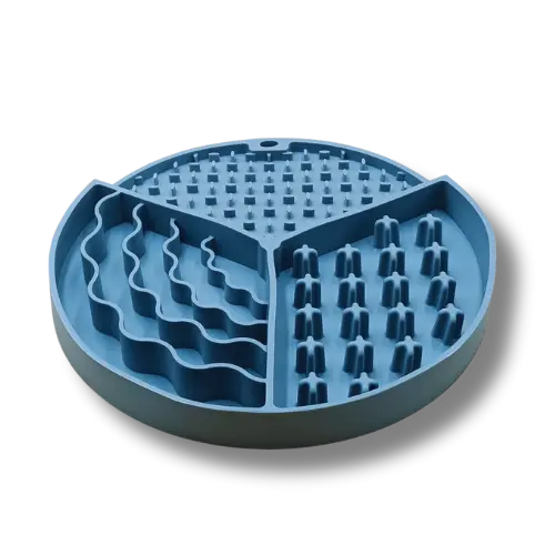 Silikónová spomalovacia lízacia podložka pre psov - 20x20cm - Šedá