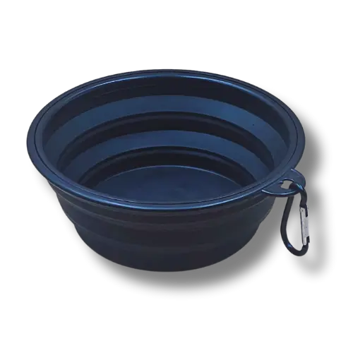 Skladacia miska pre psa - 650ml - Čierna