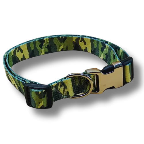 Nastaviteľný obojok pre psov – S - 1,5x28-40cm - Maskáč 