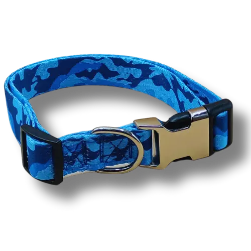 Nastaviteľný obojok pre psov – L - 2,5x42-60cm - Modráč 