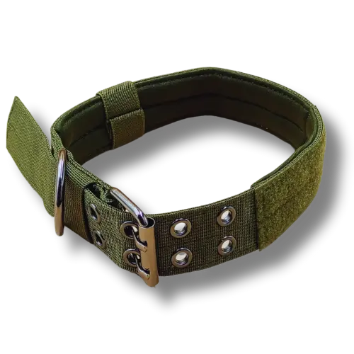 Robusný ARMY obojok - Nylon - 62x3,5cm - Zelený